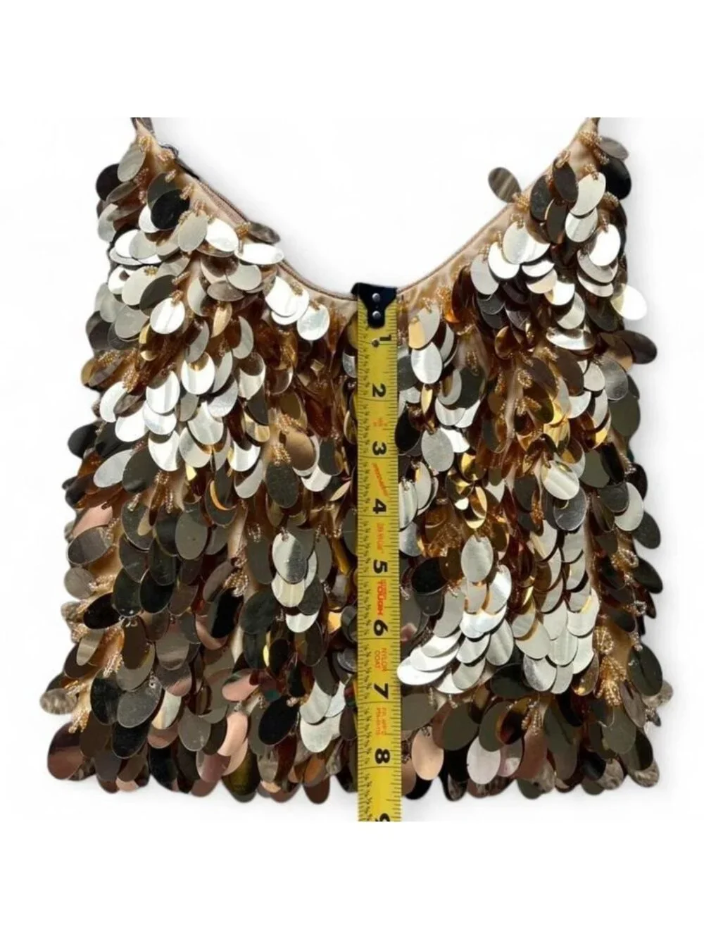Y2K Gold Sequin Hobo Shoulder Bag Party Bling 2000s Coquette Girlhoodcore Dainty